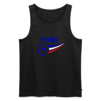 france soccer - Männer Premium Bio Tank Top - Schwarz - Vorne - AI Model Male 178 light (178cm)