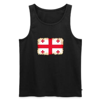 Georgia - Men's Premium Organic Tank Top - black - Front - AI Model Male 178 light (178cm)
