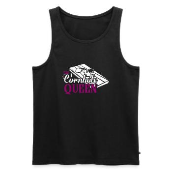 Cornhole Queen Bean Bag Toss Player - Men's Premium Organic Tank Top - black - Front - Michal (187cm)