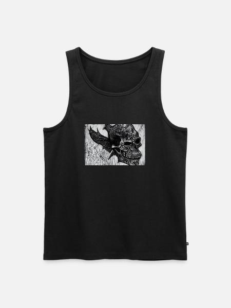 Halloween skull - Men's Premium Organic Tank Top - black