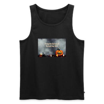 Halloween pumpkin - Men's Premium Organic Tank Top - black - Front - Michal (187cm)