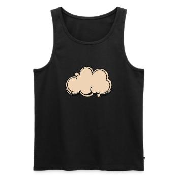 Wolke im Himmel - Männer Premium Bio Tank Top - Schwarz - Vorne - Michal (187cm)