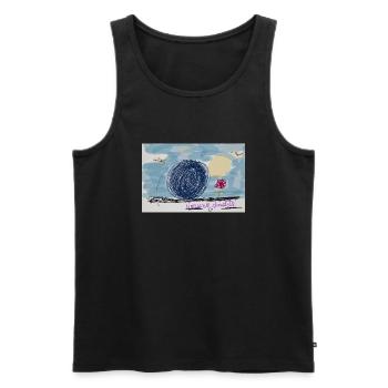 Non Sense Lied - Männer Premium Bio Tank Top - Schwarz - Vorne - AI Model Male 178 light (178cm)