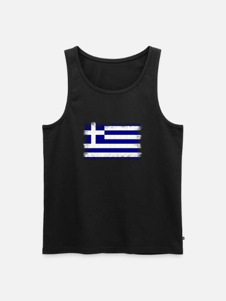 Flag Country Greece - Men's Premium Organic Tank Top - black