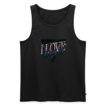 Adoptant Mère Adulte Humour T-shirts Humour - Débardeur bio Premium Homme - noir - Devant - Michal (187cm)