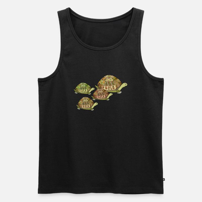 Schildkröten - Männer Premium Bio Tank Top - Schwarz