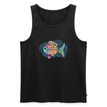 Poisson - Débardeur bio Premium Homme - noir - Devant - Michal (187cm)