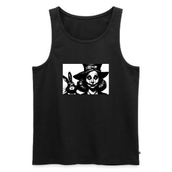 Alice #3 - Men's Premium Organic Tank Top - black - Front - AI Model Male 178 light (178cm)