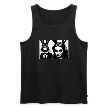 Alice #4 - Men's Premium Organic Tank Top - black - Front - AI Model Male 178 light (178cm)