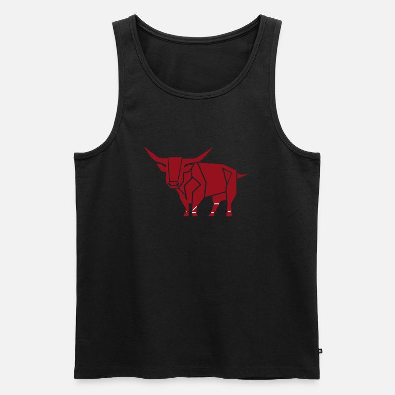 Bullen-Vorhut - Männer Premium Bio Tank Top - Schwarz