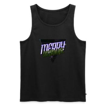 Bday Gift Idea Cute Beards Funny Dino Bike Moon - Men's Premium Organic Tank Top - black - Front - Michal (187cm)