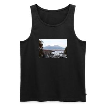 Neapel - Männer Premium Bio Tank Top - Schwarz - Vorne - Michal (187cm)