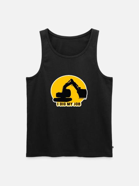 Fun Quote Excavator Driver - Men's Premium Organic Tank Top - black