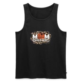 Basketball-Mutter-Leopard-Muttertag - Männer Premium Bio Tank Top - Schwarz - Vorne - AI Model Male 178 light (178cm)