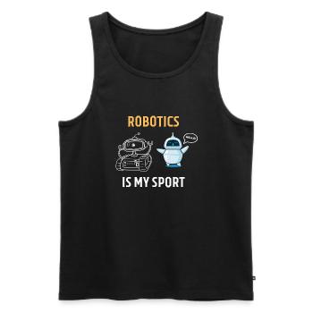Robotics Is My Sport - Men's Premium Organic Tank Top - black - Front - Michal (187cm)