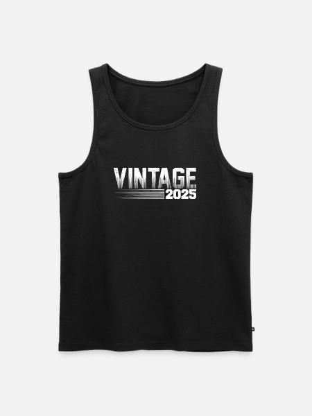 Millésime 2025 Anniversaire Rétro 2025 - Débardeur bio Premium Homme - noir