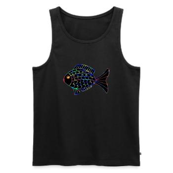 Poisson - Débardeur bio Premium Homme - noir - Devant - Michal (187cm)