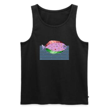 Poisson - Débardeur bio Premium Homme - noir - Devant - Michal (187cm)