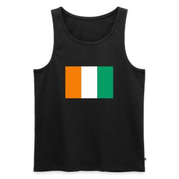 Ivory Coast / Drapeau Côte d’Ivoire - Débardeur bio Premium Homme - noir - Devant - AI Model Male 178 light (178cm)