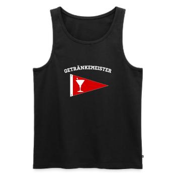 Getränkemeister Cocktailflagge 2C - Männer Premium Bio Tank Top - Schwarz - Vorne - Michal (187cm)