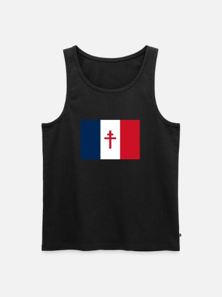 Drapeau de la FFL - Débardeur bio Premium Homme - noir