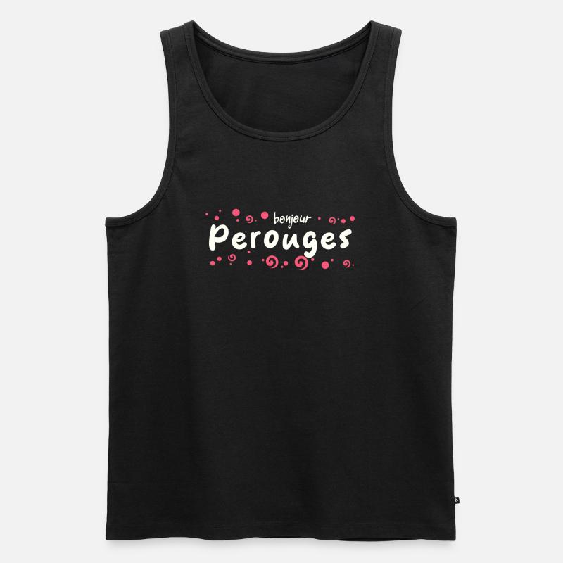 Pérouges - Men's Premium Organic Tank Top - black