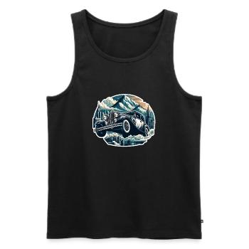 Amerikanischer Oldtimer und Sportwagen - Männer Premium Bio Tank Top - Schwarz - Vorne - AI Model Male 178 light (178cm)