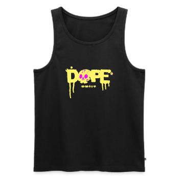 D*pe Skull Design - Männer Premium Bio Tank Top - Schwarz - Vorne - Michal (187cm)