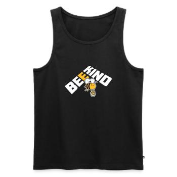 Be Kind Cute Honey Kindness Bee Love Inspirational - Men's Premium Organic Tank Top - black - Front - AI Model Male 178 light (178cm)