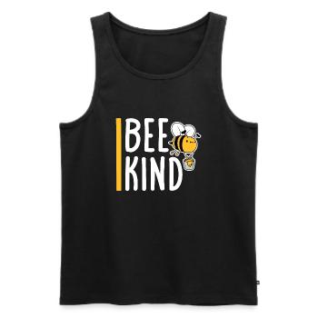 Be Kind Cute Honey Kindness Bee Love Inspirational - Men's Premium Organic Tank Top - black - Front - AI Model Male 178 light (178cm)