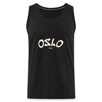 Oslo - Norwegen - Norvège - Débardeur bio Premium Homme - charbon - Devant - Alexander (188cm)