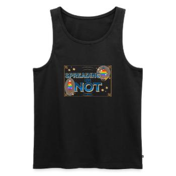 Amour Inclusivité Égalité Orgueil Arc-en-ciel Paix - Débardeur bio Premium Homme - noir - Devant - AI Model Male 178 light (178cm)
