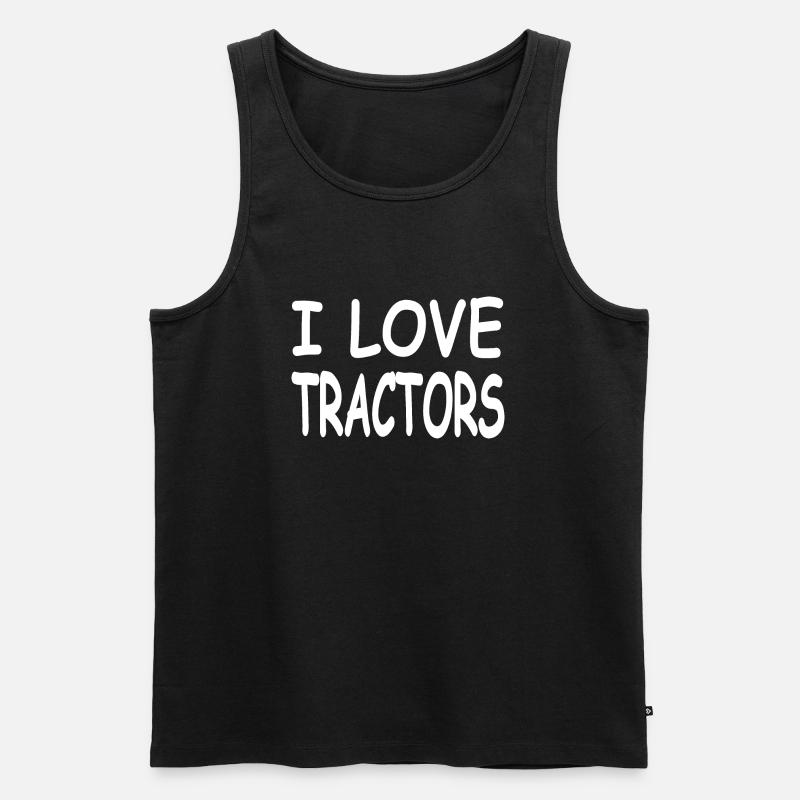 Traktor - Männer Premium Bio Tank Top - Schwarz