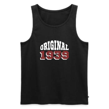Original 1939 - Men's Premium Organic Tank Top - black - Front - AI Model Male 178 light (178cm)