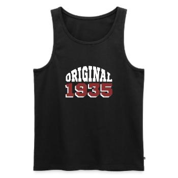 Original 1935 - Men's Premium Organic Tank Top - black - Front - AI Model Male 178 light (178cm)