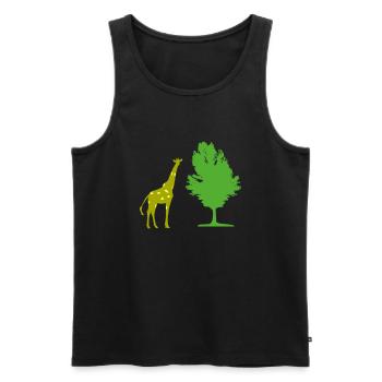 Giraffe baum - Männer Premium Bio Tank Top - Schwarz - Vorne - Michal (187cm)