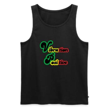 Portez Vos Valeurs avec la Collection de T-Shirts - Débardeur bio Premium Homme - noir - Devant - Michal (187cm)