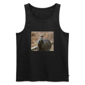 000 3550 NEF - Men's Premium Organic Tank Top - black - Front - AI Model Male 178 light (178cm)