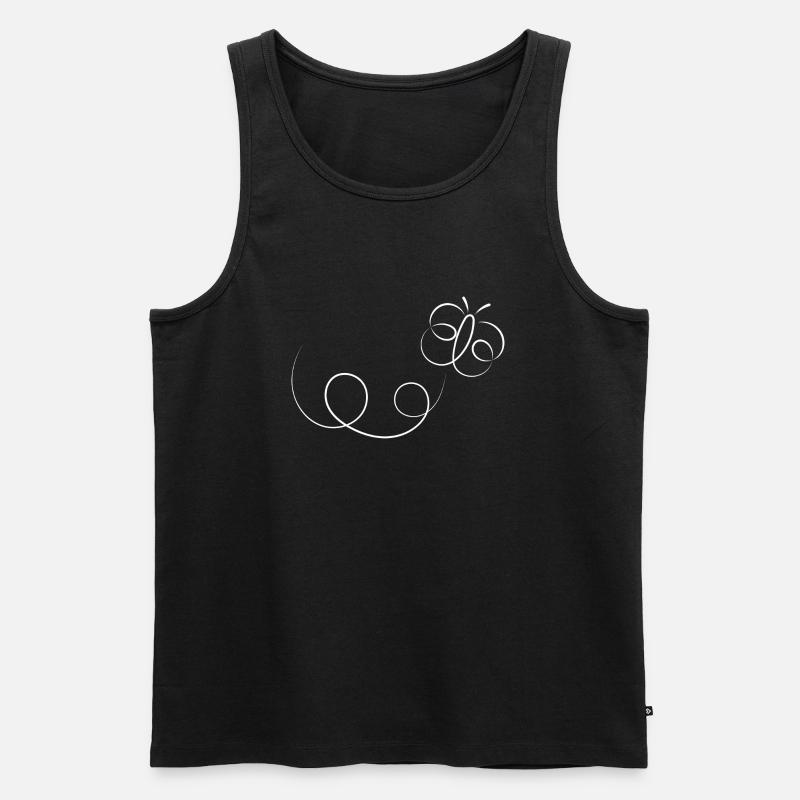 Schmetterling - Männer Premium Bio Tank Top - Schwarz