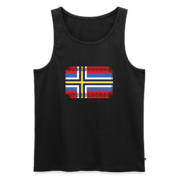 suède suède scandinavie le nord viking norvège - Débardeur bio Premium Homme - noir - Devant - Michal (187cm)