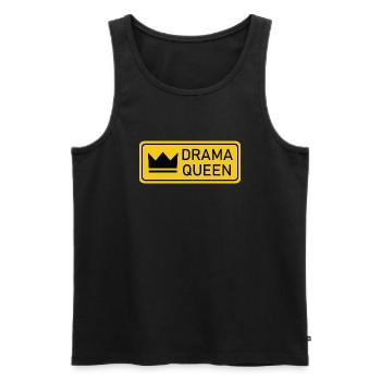 Queen of Dramas - warning sign - Men's Premium Organic Tank Top - black - Front - Michal (187cm)