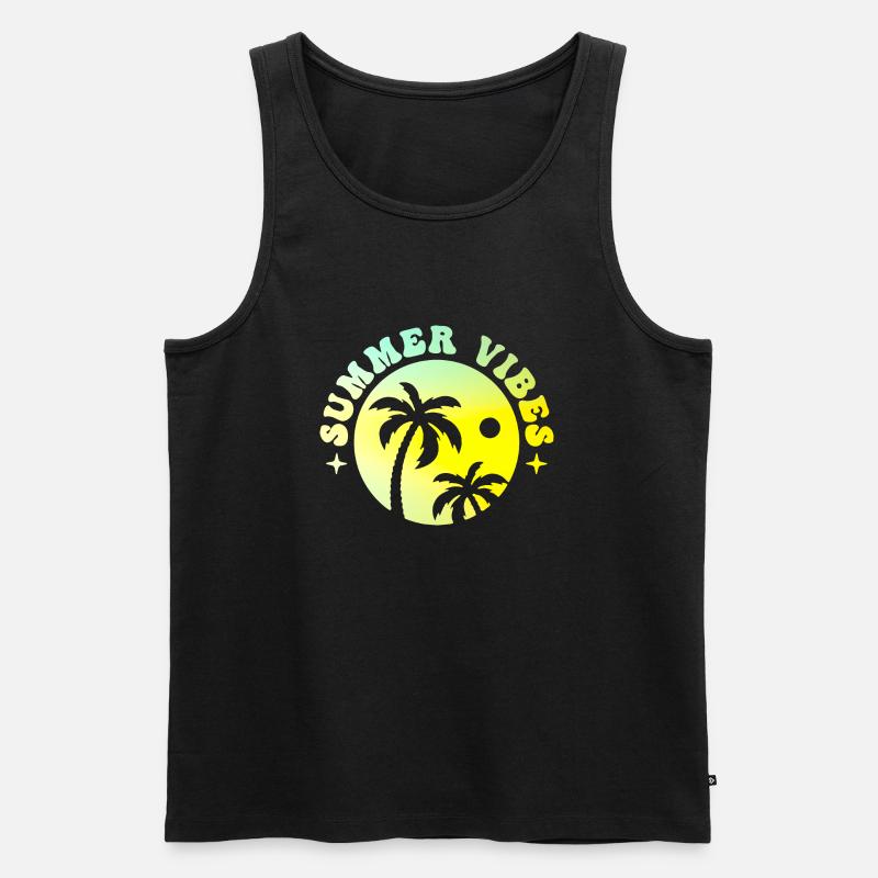 Summer Vibes - Männer Premium Bio Tank Top - Schwarz