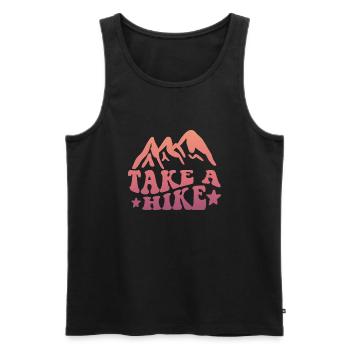 Take A Hike Camping - Männer Premium Bio Tank Top - Schwarz - Vorne - Michal (187cm)