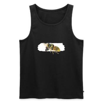 Wasp during transport - Men's Premium Organic Tank Top - black - Front - AI Model Male 178 light (178cm)