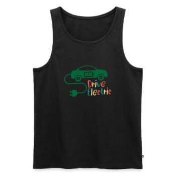 Drive Electric EV Driver Charge Car - Men's Premium Organic Tank Top - black - Front - AI Model Male 178 light (178cm)