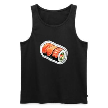 Sushirolle - Männer Premium Bio Tank Top - Schwarz - Vorne - AI Model Male 178 light (178cm)