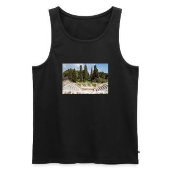 Ruinen des römischen Odeons von Kos-Stadt Insel Kos Süd - Männer Premium Bio Tank Top - Schwarz - Vorne - AI Model Male 178 light (178cm)