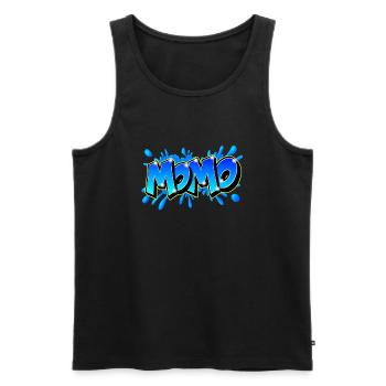 Graffiti Name MOMO printable on evrything - Débardeur bio Premium Homme - noir - Devant - Michal (187cm)