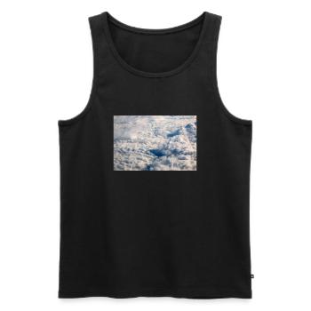 Cloud Formations and the alps near the Zugspitze - Men's Premium Organic Tank Top - black - Front - AI Model Male 178 light (178cm)