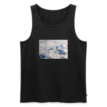 Cloud Formations and the alps near the Zugspitze - Men's Premium Organic Tank Top - black - Front - AI Model Male 178 light (178cm)